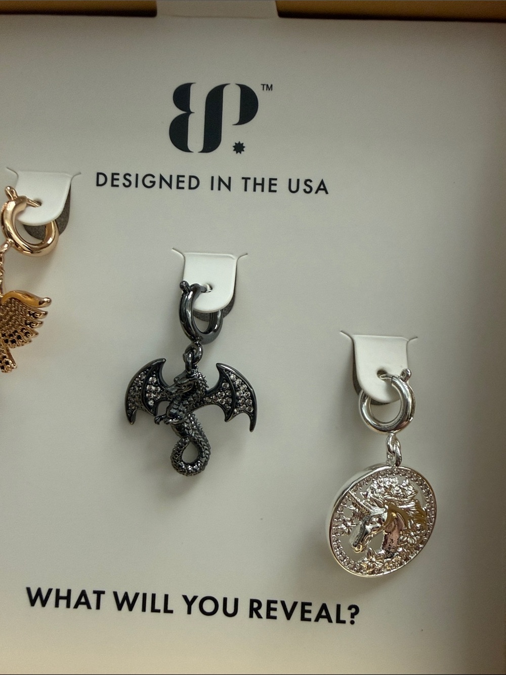 Bomb party gem society Styled Mixed Metal Charm Set - Gold, Gunmetal & Silver - Picture 3 of 6
